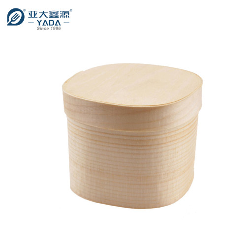 YADA Round Wooden Bread Box With Cover Disposable Chocolate Box Bakery Mold Food Container