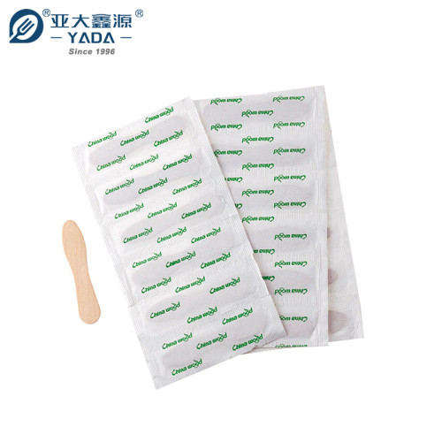 YADA 75mm Disposable Wooden Ice Cream Spoons Wholesale Small Wood Spoon Individually Paper Wrap