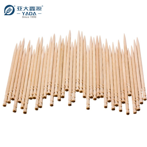 YADA 65mm Single Pointed Wooden Toothpicks Wholesale Compostable Wood Hamburger Picks Sandwich