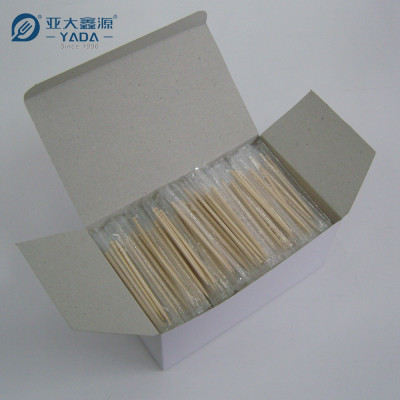 YADA 65mm Wooden Toothpicks Individual Cello Wrapped Wholesale Single Point Eco Wood Picks