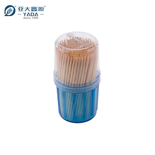 YADA 65mm Compostable Double Point Wooden Toothpicks Wholesale Reusable Container Wood Toothpicks