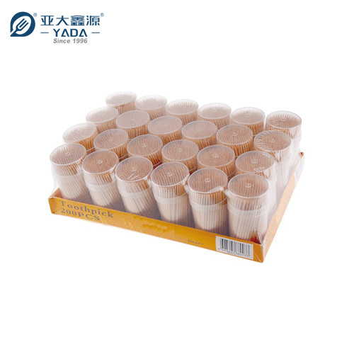 Eco-friendly Wooden Toothpicks Wholesale | YADA 65mm Double Point Disposable Wood Catering Toothpick