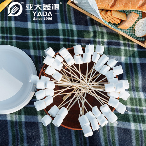 YADA Eco-friendly Bamboo Skewers Wholesale Bamboo Marshmallow Roasting Sticks Disposable Skewer