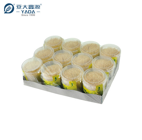 Palillos de dientes de bambú desechables al por mayor de 63 mm para restaurantes ecológicos de YADA, palillos de bambú compostables
