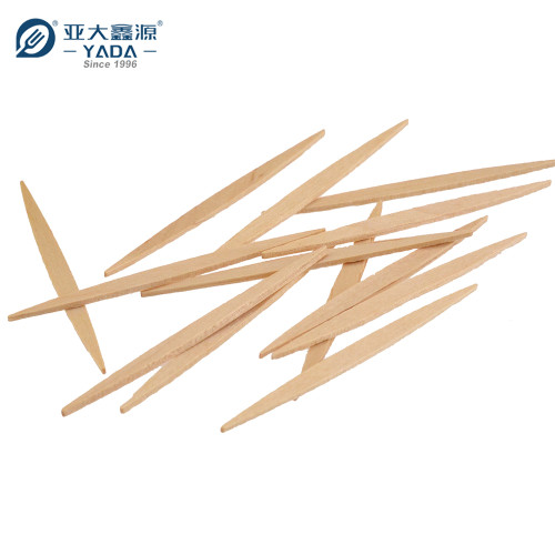 YADA 65mm Wooden Flat Toothpicks Wholesale Disposable Birch Wood Double Point Toothpicks