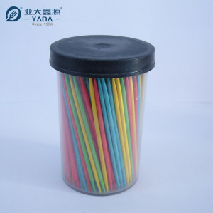 Palillos de madera de colores YADA de 65 mm, venta al por mayor, palillos de madera de colores, palillos de comida para fiestas