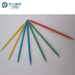 YADA 65mm Colored Wooden Toothpicks Wholesale | Wood Colorful Toothpicks | Food Picks for Party