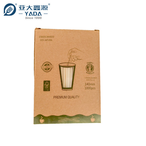 Disposable Bamboo Coffee Stirrers Wholesale | YADA Eco-friendly Box-packed Beverage Stir Stick 110mm