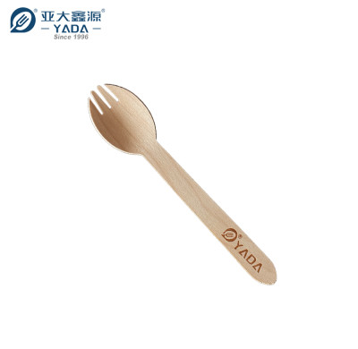 Tenedor de madera ecológico YADA de 160 mm, venta al por mayor, tenedores de madera compostables desechables para llevar