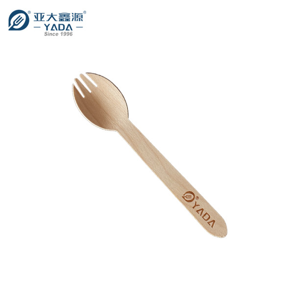 Tenedor de madera desechable YADA de 160 mm, venta al por mayor, tenedores de madera de abedul P3