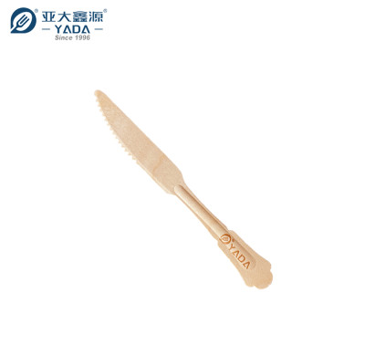 Cuchillo de madera ecológico YADA de 205 mm al por mayor Cuchillos de carne de madera compostables desechables YD-L