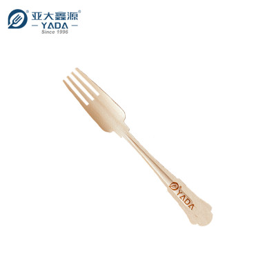 205mm 3 Deep Prong Disposable Wooden Forks Wholesale | YADA Wooden Pasta Fork | Eco Salad Forks YD-L