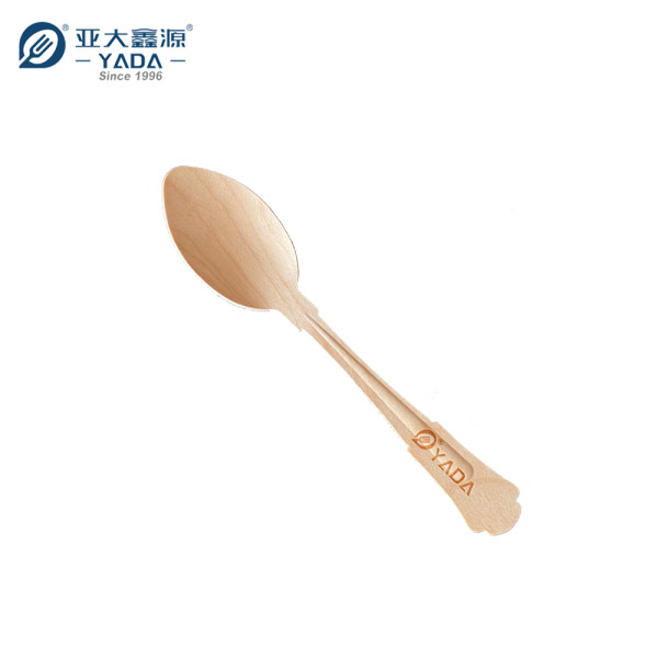 205mm Eco Disposable Wooden Spoons Wholesale | YADA Biodegradable Spoon | Compostable Spoon YD-L