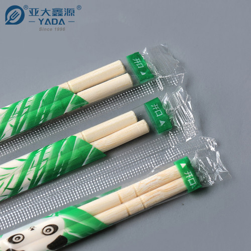 YADA 200mm Round Bamboo Chopsticks Wholesale Cello Wrapped Disposable Catering Chopsticks