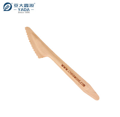 165mm Disposable Wooden Knife Wholesale | YADA Compostable Wooden Knife|Bread Knife| Eco Knives YD-A