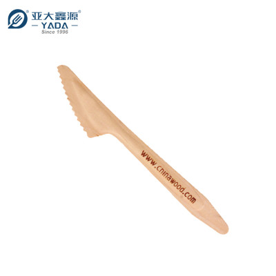 Cuchillo de madera YADA de 165 mm al por mayor Cuchillos de madera compostables desechables YD-A Eco Ideales para pan