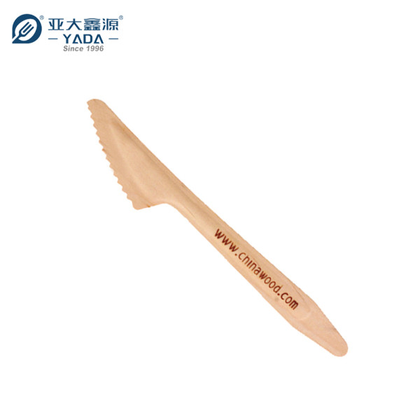 165mm Disposable Wooden Knife Wholesale | YADA Compostable Wooden Knife|Bread Knife| Eco Knives YD-A