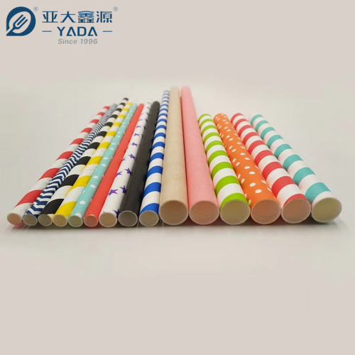 Disposable Colorful Paper Straws Wholesale | YADA Eco-Friendly Drinking Straws | Durable Non-toxic