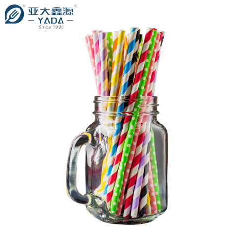 Disposable Colorful Paper Straws Wholesale | YADA Eco-Friendly Drinking Straws | Durable Non-toxic