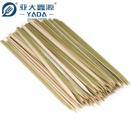 Espetos de bambu planos ecológicos YADA de 250 mm para carne | Espeto de bambu descartável | Palitos de frango para churrasco