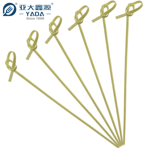 Disposable Twisted End Knotted Bamboo Skewers Wholesale | YADA 90mm Bamboo Noshi Gushi Picks Sticks