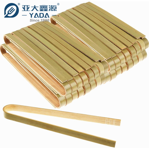 Disposable Bamboo Tongs Wholesale | YADA 100mm Eco-friendly Compostable Bamboo Clip for Toaster