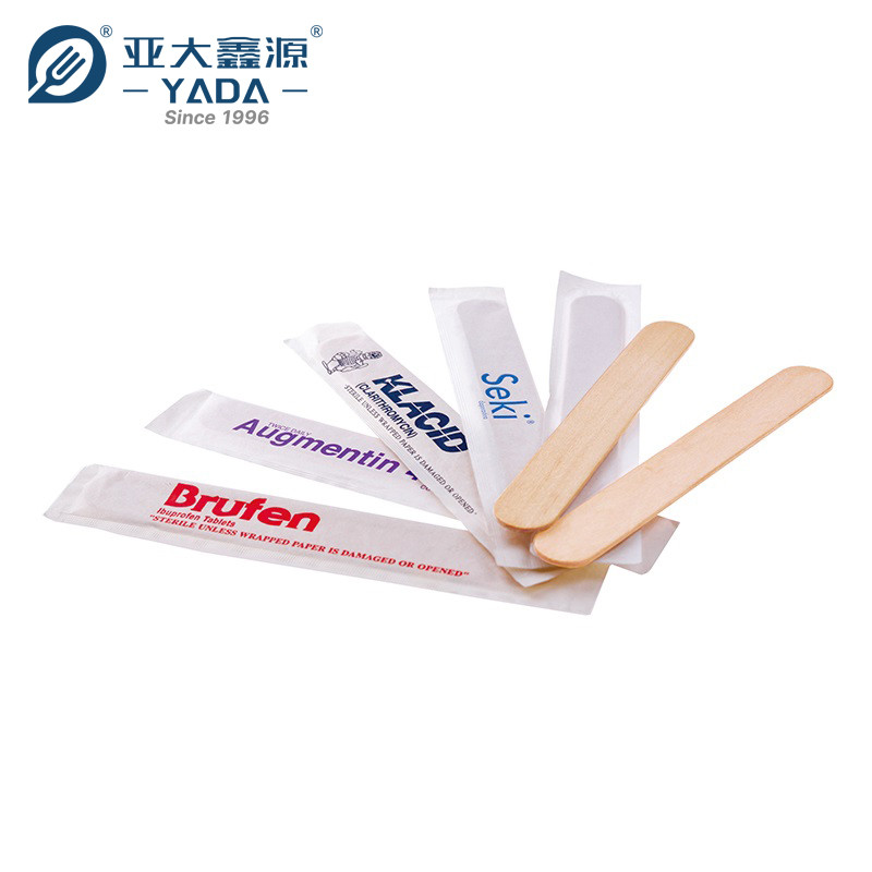 Wooden Ice Cream Stick Individual Paper Wrapped