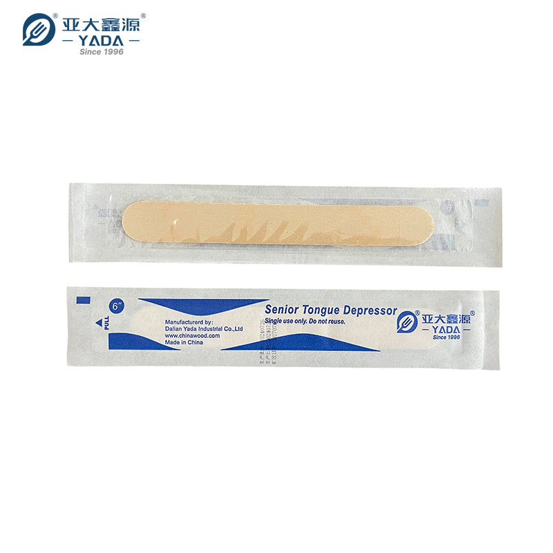 Yada Wooden Tongue Depressor, Wood Tongue Depressors Individually Wrapped for Sterility