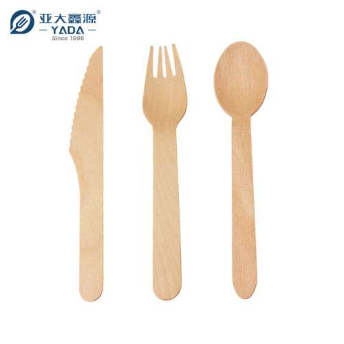 Disposable Wooden Cutlery Set Wholesale |YADA Eco-friendly Biodegradable Wood Cutlery Kit YD-F 160mm