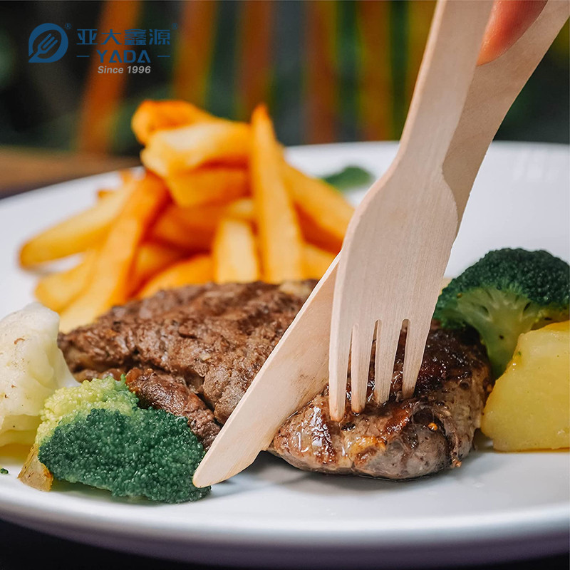 Disposable Wooden Fork for Steak