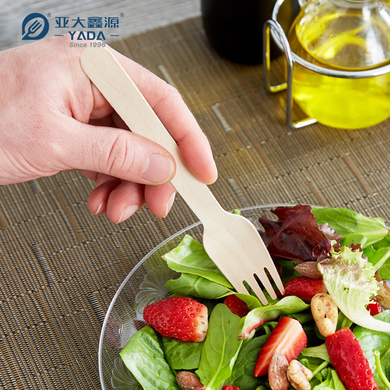 Disposable Wooden Fork for Salad, 160mm wooden fork