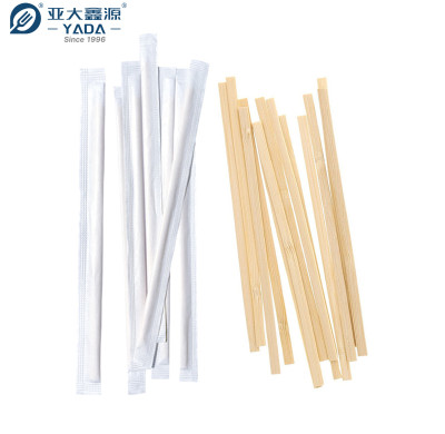 Disposable Bamboo Coffee Stirrers Wholesale | YADA Individually Paper Wrap Coffee Stir Sticks 178mm