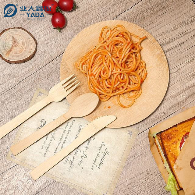 Disposable Bamboo Cutlery Set, Bamboo Spoon Fork Knife Kit