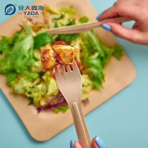 157mm Disposable Wooden Forks Wholesale | YADA Compostable Fork|Eco-friendly Biodegradable Fork YD-B