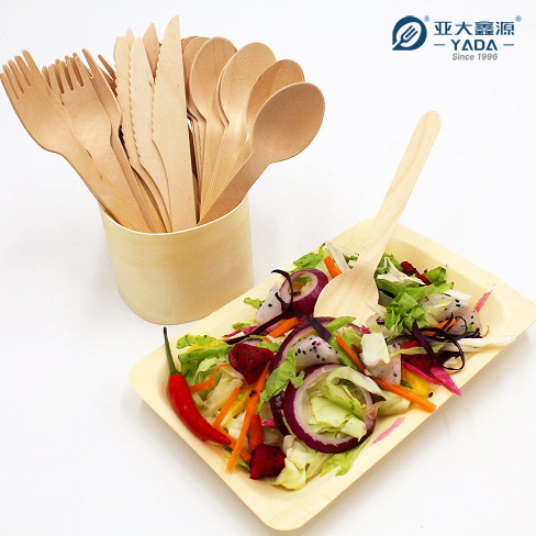 160mm Disposable Wooden Spoons Wholesale | YADA Eco-friendly Biodegradable Compostable Spoon YD-F