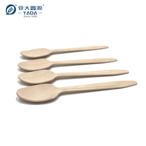 Cucharas de madera desechables ecológicas de 165 mm al por mayor | Cuchara biodegradable YADA | Cuchara compostable YD-A