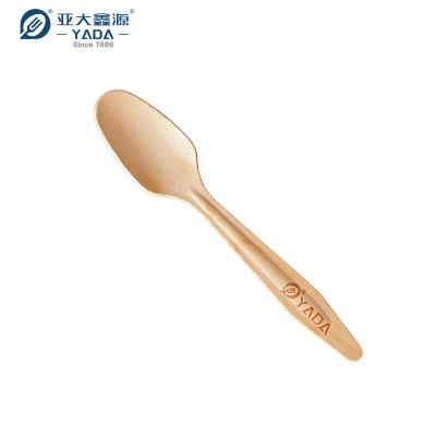 Cucharas de madera desechables de 185 mm al por mayor | Juego de cucharas biodegradables ecológicas YADA | Cuchara compostable YD-N