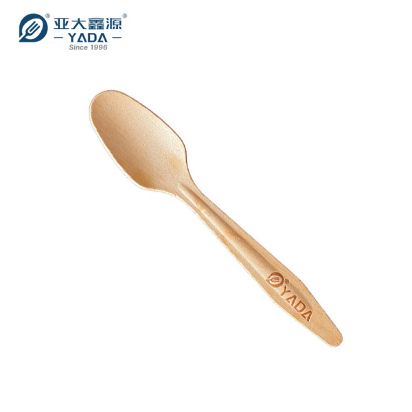 Cucharas de madera desechables de 185 mm al por mayor | Juego de cucharas biodegradables ecológicas YADA | Cuchara compostable YD-N