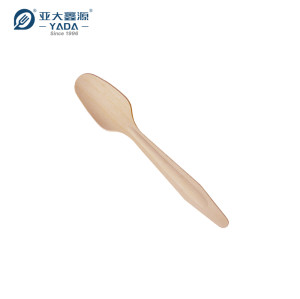 Cucharas de madera desechables de 185 mm al por mayor | Juego de cucharas biodegradables ecológicas YADA | Cuchara compostable YD-N