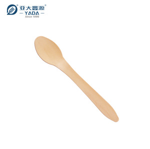 Cucharas de madera desechables de 185 mm al por mayor | Juego de cucharas biodegradables YADA | Cuchara compostable ecológica YD-M