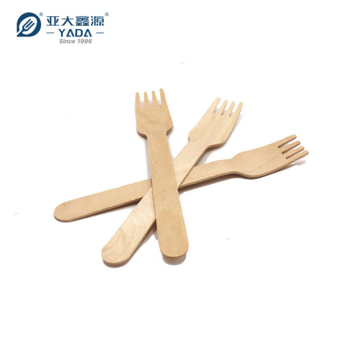 140mm Disposable Wooden Fork Wholesale | YADA Compostable Fork | Eco-friendly Birch Wood Forks YD-S