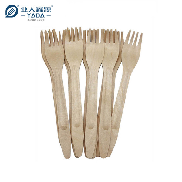 Tenedores de madera desechables ecológicos de 165 mm al por mayor | Tenedor compostable YADA | Tenedor biodegradable YD-A