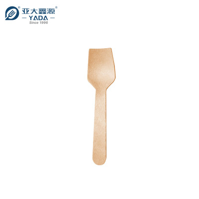 Disposable Wooden Square Head Spoons Wholesale | YADA Ice Cream Tasting Spoon|Compostable Mini Spoon