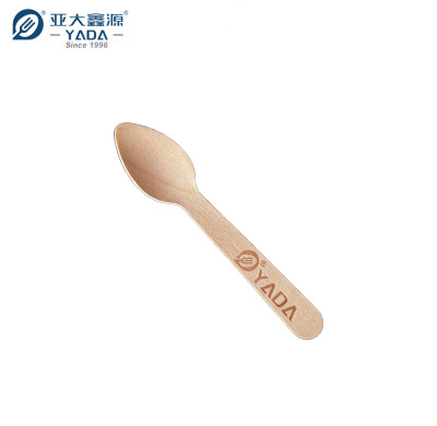 Cucharas de té de madera desechables de 110 mm al por mayor | Cucharas de té biodegradables y compostables de 4,33 pulgadas de YADA