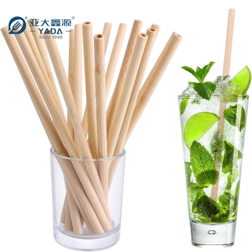 Canudos de bambu reutilizáveis de 6.0 x 200 mm | Canudo de chá de bambu compostável | Canudo descartável