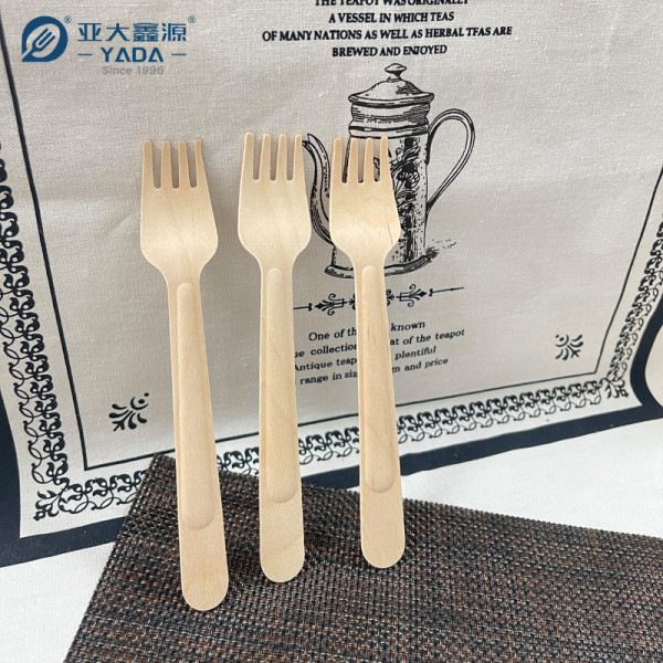 Tenedores de madera desechables de 157 mm al por mayor | Tenedor compostable YADA | Tenedor biodegradable ecológico YD-B