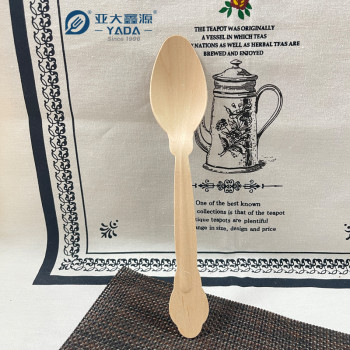 205mm Disposable Wooden Spoons Wholesale | YADA Biodegradable Spoon | Compostable Wooden Spoon YD-L