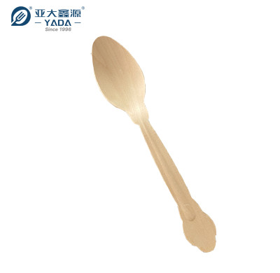 Cucharas de madera compostables YADA de 205 mm al por mayor Cuchara de madera ecológica desechable YD-L