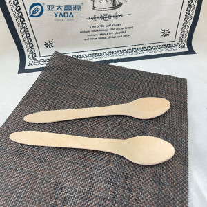 Cucharas de madera desechables de 185 mm al por mayor | Juego de cucharas biodegradables YADA | Cuchara compostable ecológica YD-M