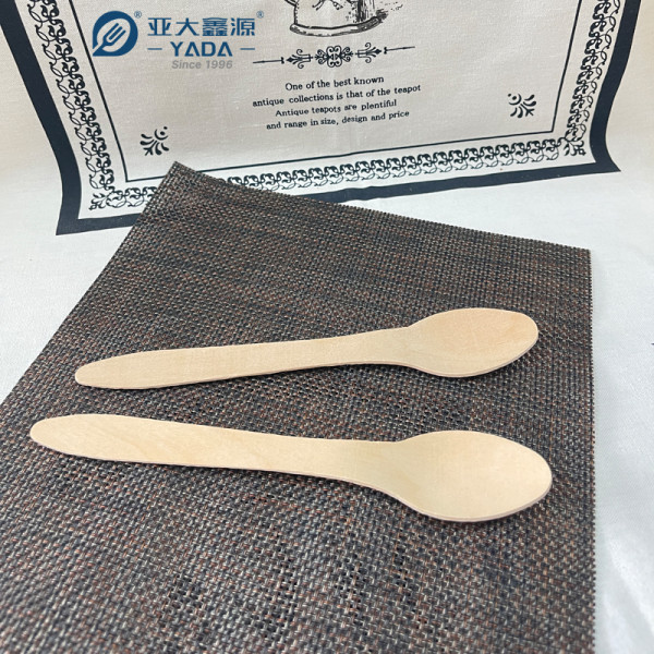 Cucharas de madera desechables de 185 mm al por mayor | Juego de cucharas biodegradables YADA | Cuchara compostable ecológica YD-M